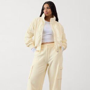 Athleta Jetset Bomber - Glow Yellow - Sz Lg - NWT!